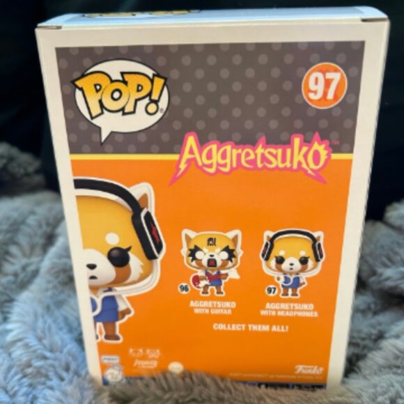 NIB Funko Pop! Sanrio: Aggretsuko with Headphones #97 New in Box - Picture 3 of 4